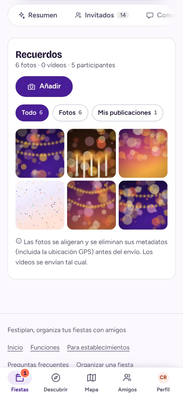 Recuerdos de una fiesta pasada: galería de fotos compartidas por los invitados